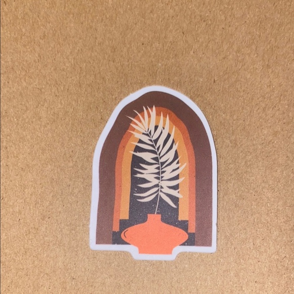 🌈20/$5🌈 Modern Abstract Sticker with Orange and Brown Tones